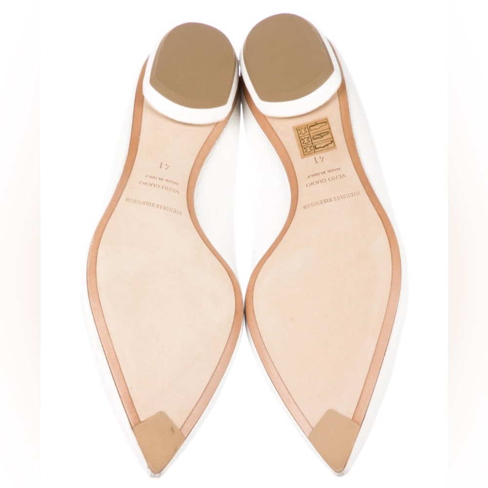 PRISTINE CONDITION BNIB Nicholas Kirkwood Beya White Loafers Leather Flats 41 11 - Picture 4 of 6